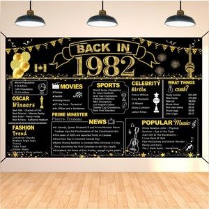 Birthday party backdrop 1982